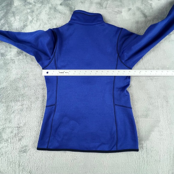 Patagonia Tech Fleece Jacket Full Zip Harvest Moon Blue Womens XS Ski Hike Gorp - Picture 9 of 12